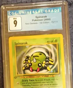 Wizards of the Coast Spinarak Neo Genesis 1st Edition CGC 9 Card 75/111 - Image 1