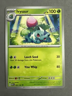 Pokemon TCG * Scarlet & Violet 151 Card * 002/165 Ivysaur Uncommon * FRESH PK - Image 1