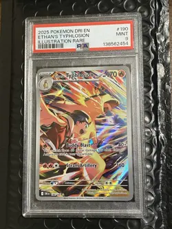 Ethan's Typhlosion Destined Rivals Illustration Rare Card 190/182 PSA 9 - Image 1