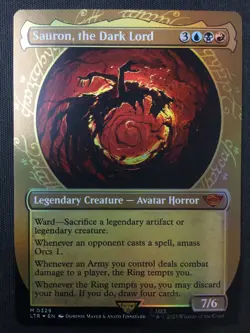 MTG LOTR: Tales of Middle-earth #329 Sauron, the Dark Lord Showcase NM - Image 1