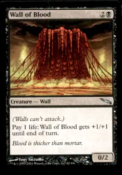Wall of Blood LP Light Play Mirrodin MTG [9237] - Image 1