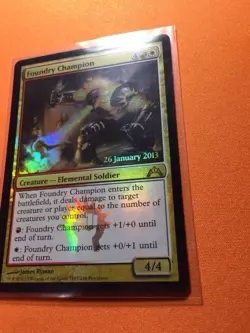 MTG Magic The Gathering Foundry Champion LP Foil Rare Prerelease Promo Boros - Image 2