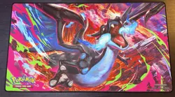 Pokemon Mega Charizard X ex UPC Playmat 24"x14" Gaming Mouse Pad BRAND NEW - Image 1