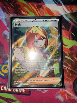 Pokemon TCG Trainer Mela Ultra Rare Holo Card 140/131 Prismatic Evolutions - Image 1
