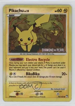 Pikachu Pokemon Burger King #94 2008 - Image 1