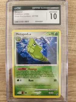 METAPOD 2008 (VINTAGE) GREAT ENCOUNTERS - #47/106 CGC GEM MINT 10 - Image 1