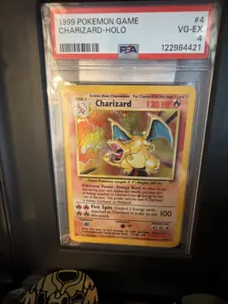 1999 Pokemon Base Set Charizard Holo PSA 4 VG-EX #4 – Rare Collectible Card - Image 1