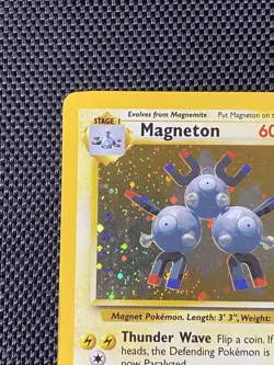 Magneton 9/130 Holo SWIRL Base Set 2 Pokemon Card - Image 2
