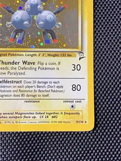 Magneton 9/130 Holo SWIRL Base Set 2 Pokemon Card - Image 5