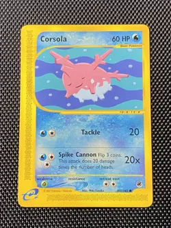 Corsola 102/165 Expedition e Reader Pokemon TCG WOTC Vintage - Image 1