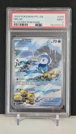 Pokemon TCG Piplup PhantasmilFlames 098/094 Secret Rare Graded PSA 9 - Image 1