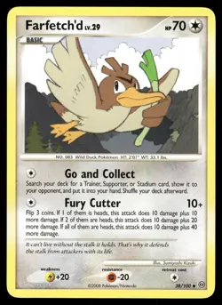 Farfetch'd 38/100 Uncommon Stormfront Pokemon Moderately Played - Image 1