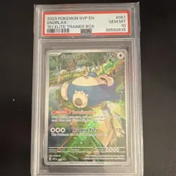 Pokemon TCG Snorlax SVP EN #051 151 Elite Trainer Box Promo Holo PSA 10 - Image 1