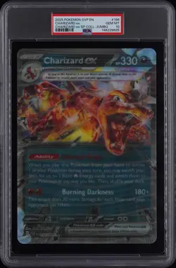 2025 POKEMON SVP EN-SV BLACK STAR PROMO #196 CHARIZARD EX PSA 10 - Image 1