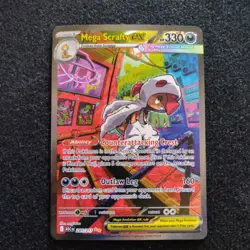 Pokemon Ascended Heroes Mega Scrafty Ex SIR #285 NM - Image 1