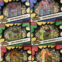 Pokemon TCG Ascended Heroes Mega ex Box x6- Meganium Emboar Feraligatr - Image 1