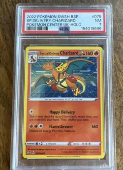 Pokemon TCG Special Delivery Charizard SWSH075 PSA 7 Pokemon Center UK - Image 1