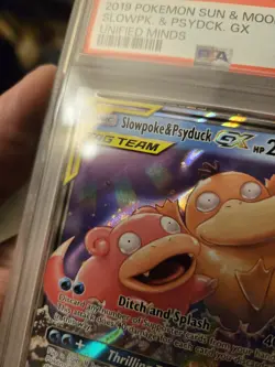 PSA 7 Slowpoke & Psyduck GX 35/236 SM Unified Minds Ultra Rare 2019 Pokemon TCG - Image 4