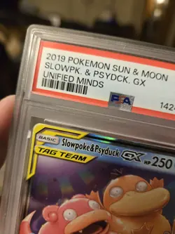 PSA 7 Slowpoke & Psyduck GX 35/236 SM Unified Minds Ultra Rare 2019 Pokemon TCG - Image 5