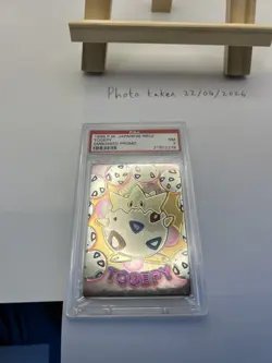 1999 Pokemon Japanese Meiji Promo Embossed Togepy Togepi PSA 7 - Image 2