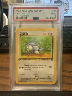 2000 Pokemon 1st Edition Team Rocket # 53 Dratini PSA 9 Card MINT Trusted Seller - Image 1
