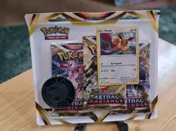 Pokemon TCG Sword & Shield Astral Radiance 3 Pack Blister Eevee - Image 1