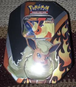 Pokemon TCG Eevee Evolutions Tin Flareon V SEALED 2021 - Image 2