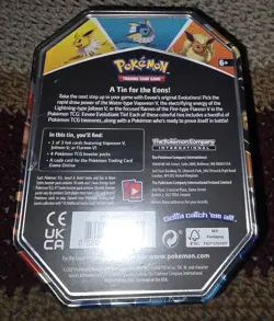 Pokemon TCG Eevee Evolutions Tin Flareon V SEALED 2021 - Image 3