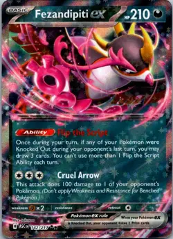 Fezandipiti ex 142/217 Double Rare Ascended Heroes Pokemon Near Mint - Image 1