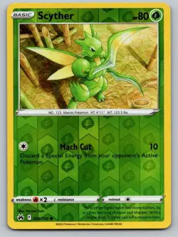 Scyther 006/159 Common Crown Zenith Pokemon Reverse Holo Near Mint - Image 1