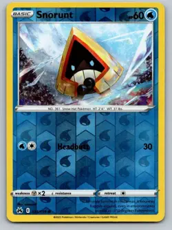 Snorunt 034/159 Common Crown Zenith Pokemon Reverse Holo Near Mint - Image 1