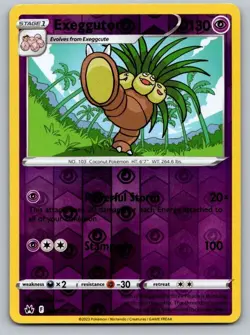 Exeggutor 058/159 Rare Crown Zenith Pokemon Reverse Holo Near Mint - Image 1