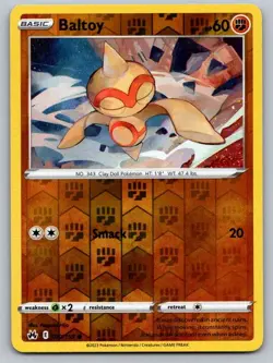 Baltoy 070/159 Common Crown Zenith Pokemon Reverse Holo Near Mint - Image 1