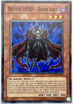 LCGX-EN122 Destiny HERO - Doom Lord - Common Unlimited Near Mint YuGiOh Card - Image 1