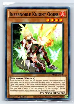 Infernoble Knight Ogier Super Rare Rise of the Duelist ROTD-EN013 LP - Image 1