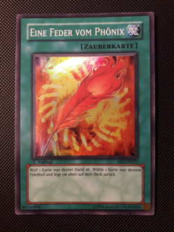 Yu-Gi-Oh! Eine Feder vom Phonix, FET-DE037, Super Rare, 1. Auflage, Deutsch, EX - Image 1