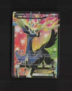 Xerneas EX 146/146 XY Full Art Ultra Rare Holo Pokemon Card DMG - Image 1