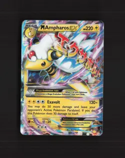 Mega M Ampharos EX 28/98 Ancient Origins Ultra Rare Holo Pokemon Card MP - Image 1
