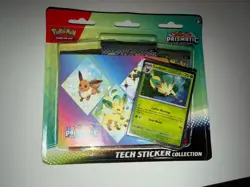 Pokemon TCG Prismatic Evolutions Tech Sticker Collection Leafeon NEW Sealed 3 PK - Image 1