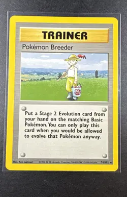 Pokemon Breeder 076/102 Base Set Regular - Image 1