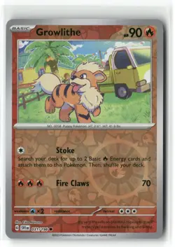 Growlithe 031 Reverse Holo Scarlet & Violet Pokemon Common Reverse Holo NM - Image 1