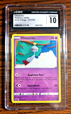 Chimecho Regular Common #072 - CGC GEM MINT 10 - Vivid Voltage - Pokemon TCG - Image 1
