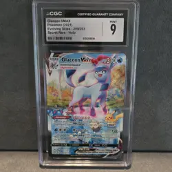 Pokemon Glaceon VMAX 209/203 Evolving Skies Secret Rare Holo Alt Art CGC 9 - Image 1