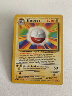 POKEMON ELECTRODE, STAGE 1, NON-HOLO RARE, 21/102 BASE SET 1999 WOTC. - Image 1