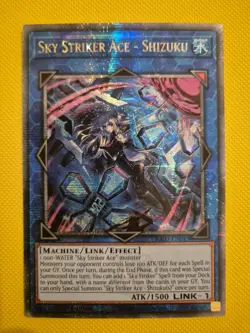 SKY STRIKER ACE SHIZUKU ALT ART RA03-EN043 QUARTER CENTURY YUGIOH *NEW & MINT* - Image 1
