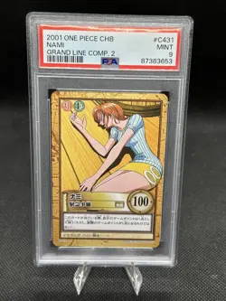 2001 ONE PIECE CARDDASS HYPER BATTLE GRAND LINE COMPILATION 2 #C431 NAMI PSA 9 - Image 1