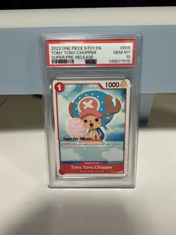 2022 ONE PIECE SUPER PRE RELEASE ST01-006 TONY TONY CHOPPER - PSA 10 - Image 1