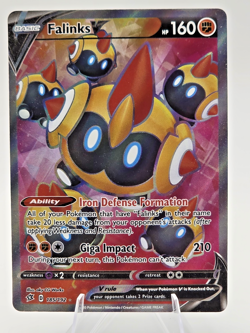 Falinks V 185/192 Rebel Clash NM Full Art Ultra Rare Pokemon Card - Image 1