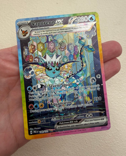 Vaporeon ex 149/131 SIR Prismatic Evolutions Pokemon Card NM - Image 1