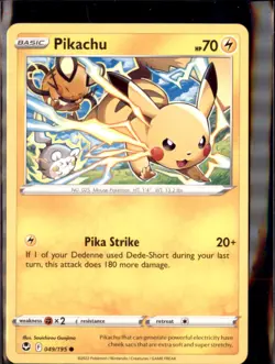 Pokemon Pikachu 049/195 SWSH12: Silver Tempest Common Non Holo 5 card lot - Image 1